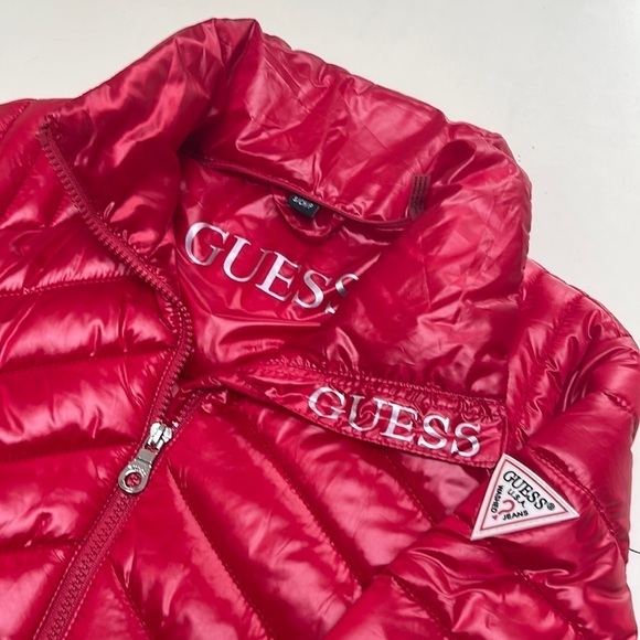 🆕 $150 GUESS Vibrant Red Lightweight Jacket Size S - Picture 4 of 7